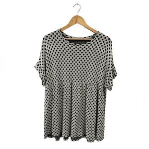 Masai Copenhagen Black White Polka Dot Top Women’s Small Oversized Flowy
